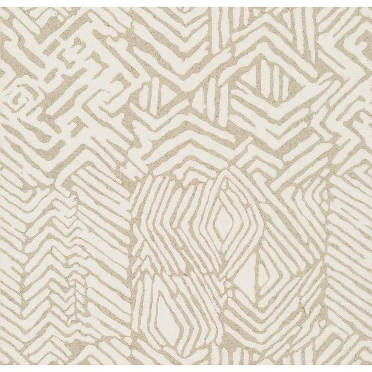 a beige and white wallpaper with an abstract design on it's surface,