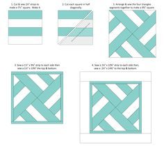 how to make an origami quilt block with strips and stripes in the center