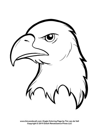 an eagle's head is shown in black and white