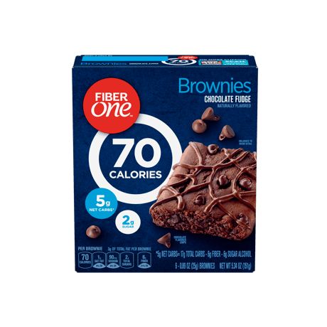 a box of brownies with chocolate frosting