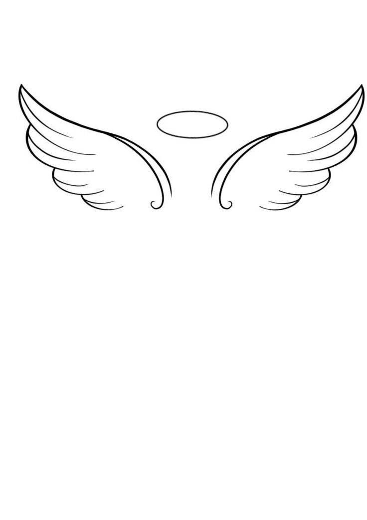 the outline of an angel's wings on a white background