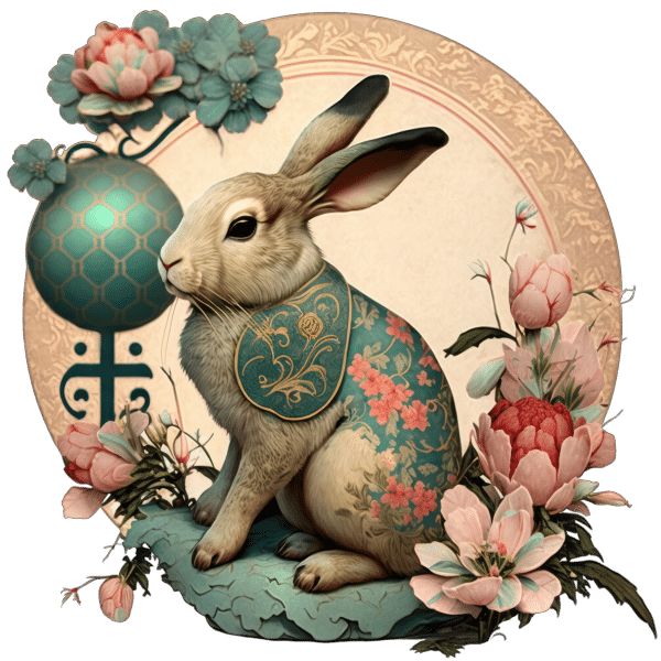 Year of the Rabbit Chinese Zodiac Rabbit, Animal Signs, Rabbit Sticker, Awakening Art, The Year Of The Rabbit, Zodiac Years, Chinese Zodiac Signs, Year Of The Rabbit, Pet Signs