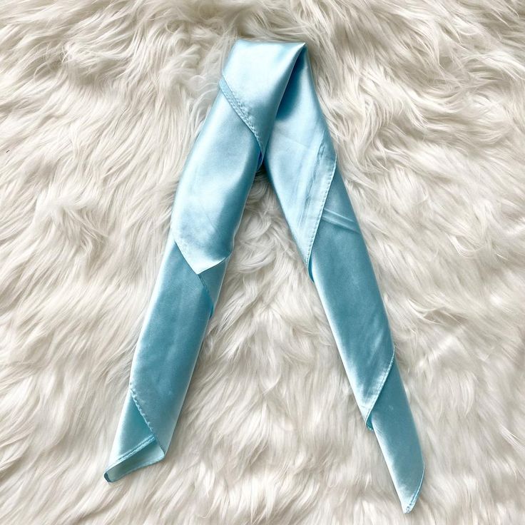 Baby Blue Summer Silk Scarf – Summer Buns Blue Satin Silk Scarf As Gift, Blue Satin Silk Scarf For Gift, Blue Satin Scarves, Trendy Blue Silk Scarves, Trendy Blue Silk Scarf, Elegant Blue Bandana, Blue Trendy Silk Scarf For Spring, Trendy Blue Silk Scarf For Summer, Style A Silk Scarf