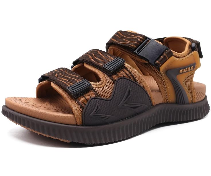 PRICES MAY VARY. 【Mens Hiking Outdoor Sandals】KuaiLu adopts an ergonomic Arch Support design that disperses foot pressure and relieves foot fatigue. “Orthotic” footbed help protect joints during walking, improve gait, Plantar Fasciitis Relief, and prevent foot problems such as flat feet and thumb eversion. 【Athletic Sport Cushioning Footbed】The high-density EVA midsole of the sporty outdoor water sandals reduces impact when landing, provides a good cushioning effect, coupled with a lightweight s Comfortable Walking Sandals, Recovery Sandals, Mens Hiking, Summer Athletic, Orthopedic Sandals, Water Sandals, Hiking Sandals, Outdoor Sandals, Beach Activities