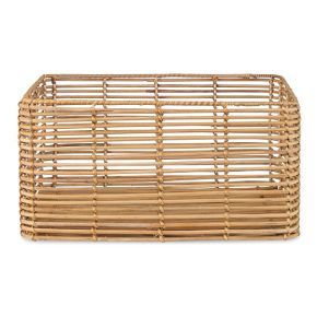 the basket is made out of bamboo