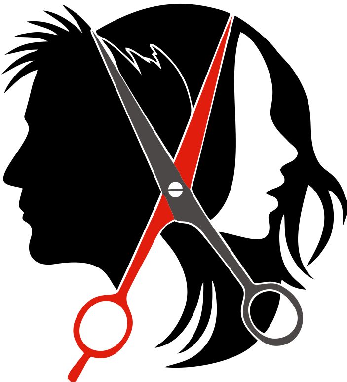 a woman's profile with scissors in her hair and the words kittyka skaati