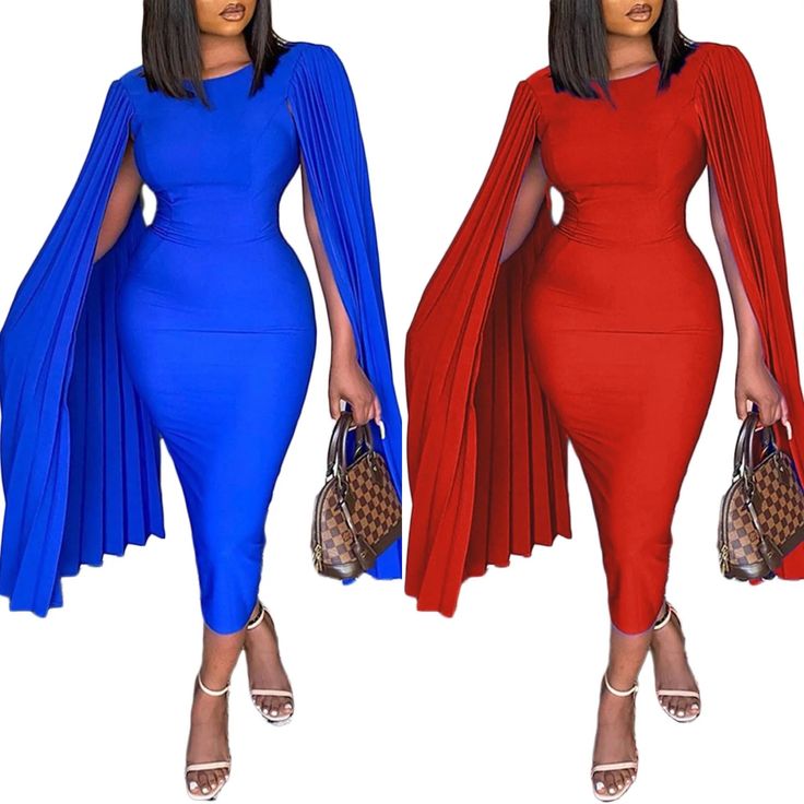 Premium Quality Dress with cape Chic Cape Dress For Fall, Blue Cape Dress For Party, Fitted Cape Dress For Fall, Blue Spring Dress With Cape Sleeves, Long Sleeve Spring Cape For Evening, Long Sleeve Cape For Spring Evening, Spring Long Sleeve Cape For Evening, Spring Evening Cape With Long Sleeves, Spring Evening Long Sleeve Cape