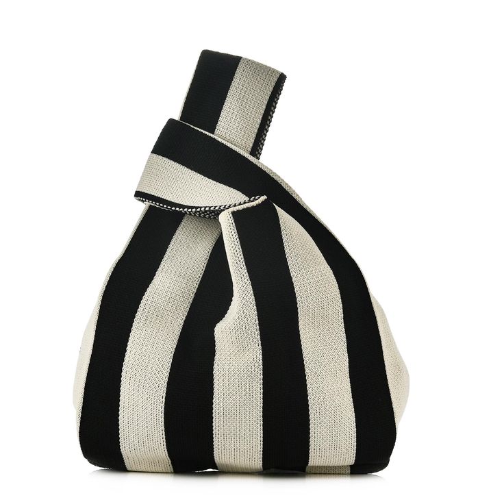 PRICES MAY VARY. [Casual Design]: Our cute wrist purse are designed with simple stripes and lines patterns, which is simple and lovely, it will fits well with different outfits and clothes, and will make you more stylish. [Material]: The small tote bag is with high quality polyester knitted. With soft and comfortable fabric, which lightweight, durable and delicate. [Size&Capacity]: The dimensions of the bag is approx 7.4"(L)x9"(H), handle height 4.3". With one large main compartment, it can hold Wrist Bag, Knitting Tote Bag, Knitting Tote, Casual Tote Bag, Pad Bag, Beg Tangan, Crochet Vintage, Striped Bags, Handmade Knit