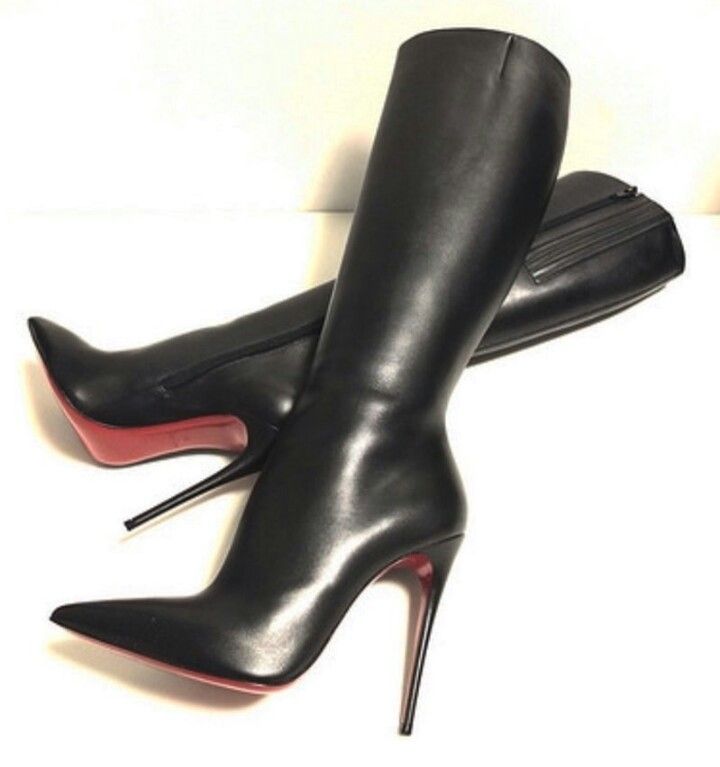 Black Leather High Heel Boots, Black Stiletto Boots Outfit, Black Boots Aesthetic, Stiletto Boots Outfit, Black Stiletto Boots, Boots With Heels, Stiletto Ankle Boots, Black Heeled Boots, Dr Shoes