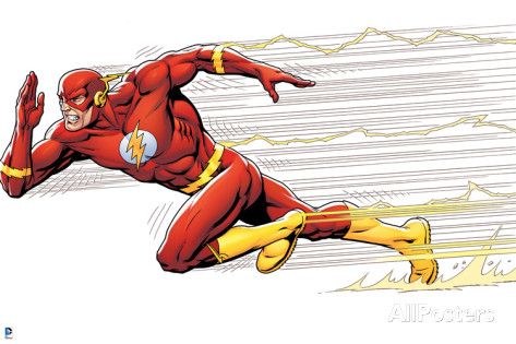 the flash running in front of a white background