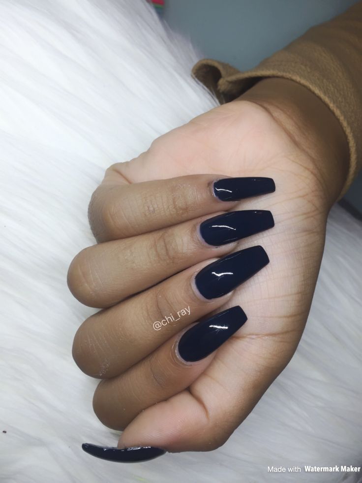 Fall Nails Navy Blue Nails Coffin Nails Long Nails Winter Nails Acrylic Nails #paintobsessed #paintthesalon Navy Blue Nails Coffin, Fall Nails Navy Blue, Fall Nails Navy, Blue Nails Coffin, Nails Navy Blue, Nails Navy, Navy Nails, Navy Blue Nails, Blue Acrylic Nails