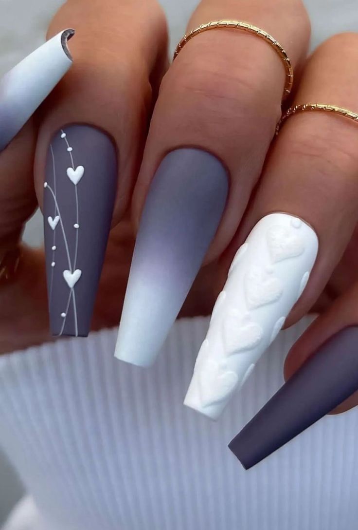 2025 Nails, Grey Nail, Grey Nail Designs, Wow Nails, Shaped Nails, Fancy Nails Designs, Stylish Nails Designs, Girly Acrylic Nails, Dope Nail Designs