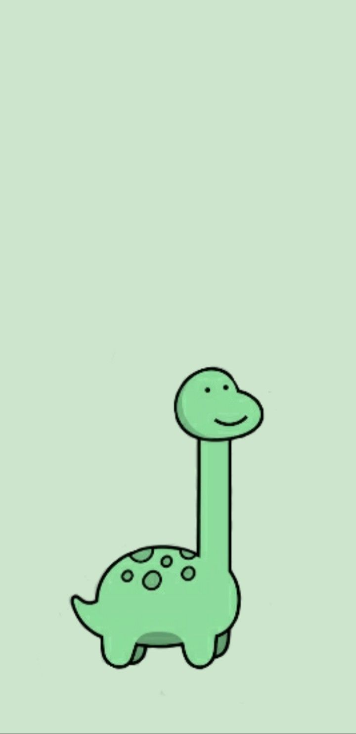 an image of a green dinosaur on a light green background