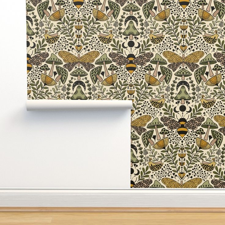 an image of a wall paper with bees on it