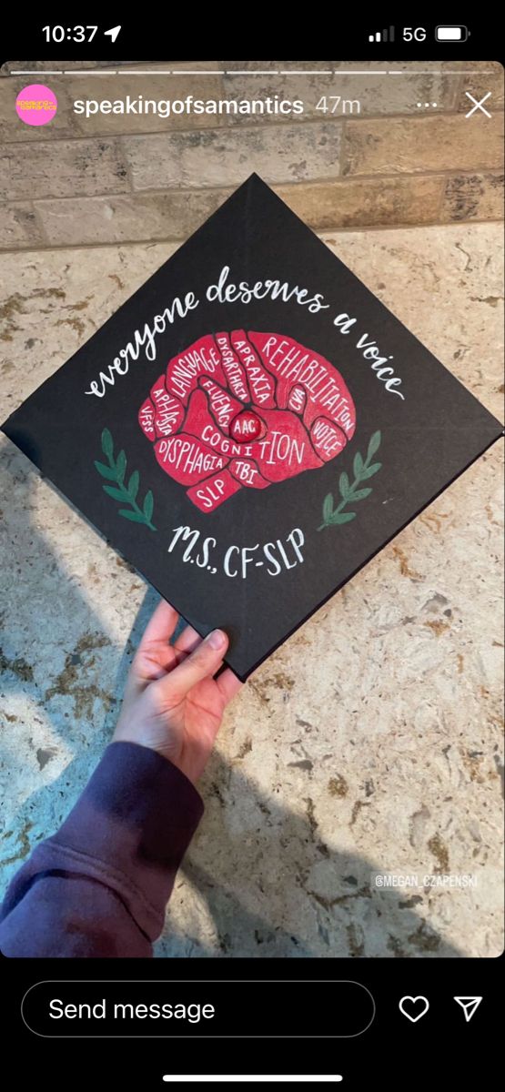 someone is holding up a graduation cap