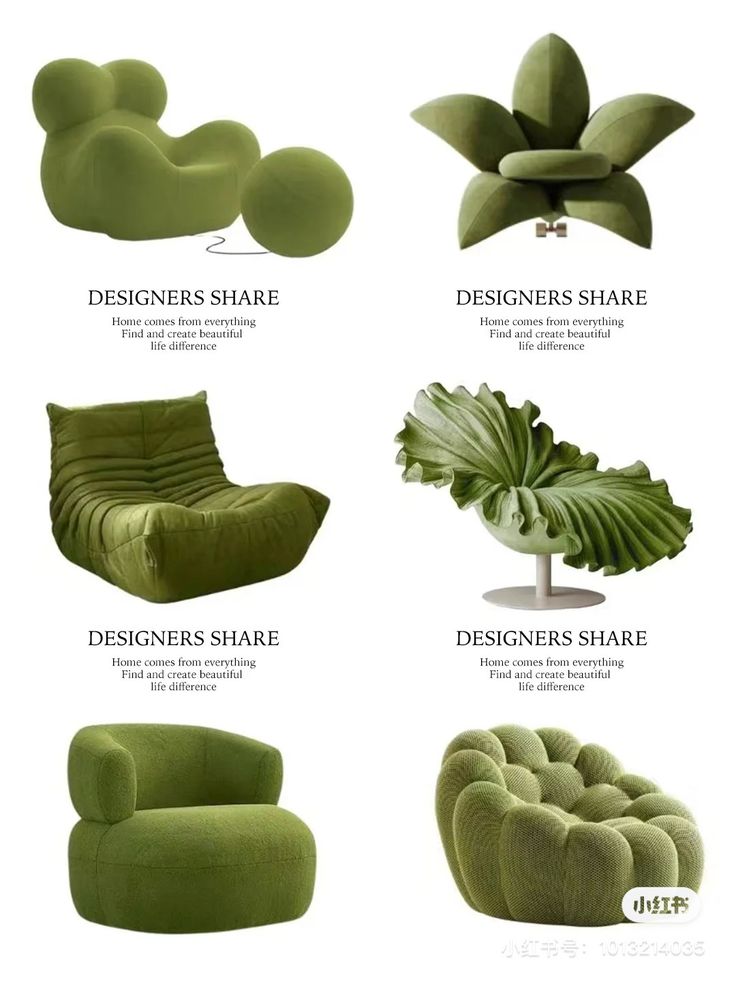 the different types of chairs and couches