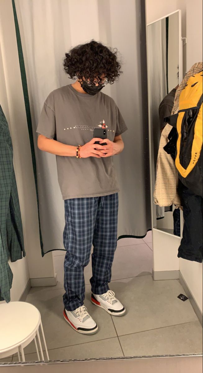 Flannel Pants Outfit Men, Flannel Pants Outfit, Checked Pants Outfit, Outfit With Flannel, Checked Pants, Blue Rose Tattoos, Men Haircut Curly Hair, Pants Outfit Men, Shoe Shopping