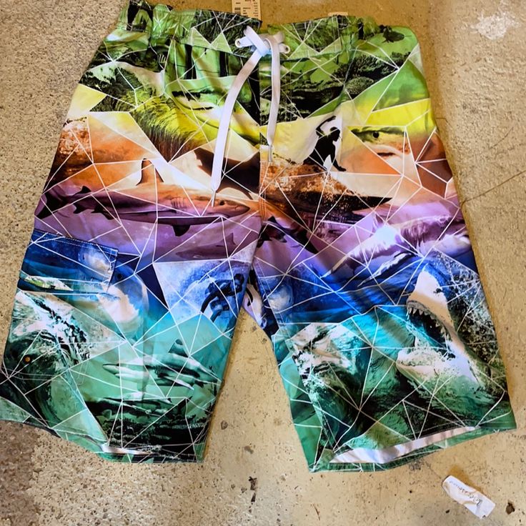 Nwt Justice Brother Company Kids Swimming, Swim Trunks, Surfing, Blue Green, Kids Shop, Color Blue, Swimming, Trucks, Green