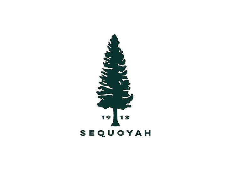 the logo for sequoyah is shown in black and green on a white background