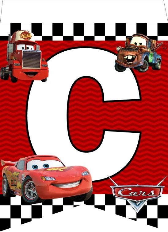 the letter c is made up of cars