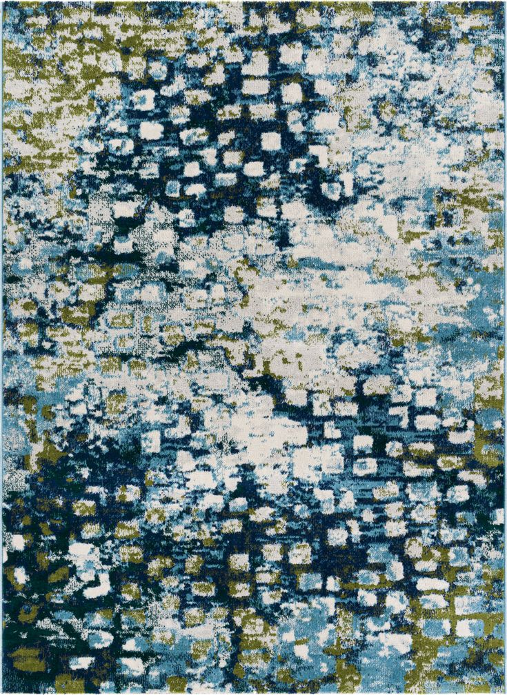 Surya Floransa FSA-2354 Area Rug main image Synthetic Rugs, Surya Rugs, Navy Area Rug, Abstract Rug, Green Grass, Green Rug, Power Loom, Accent Furniture, Rug Cleaning