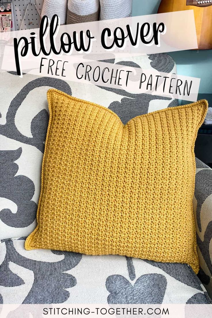 the pillow cover is free crochet pattern and it's easy to make