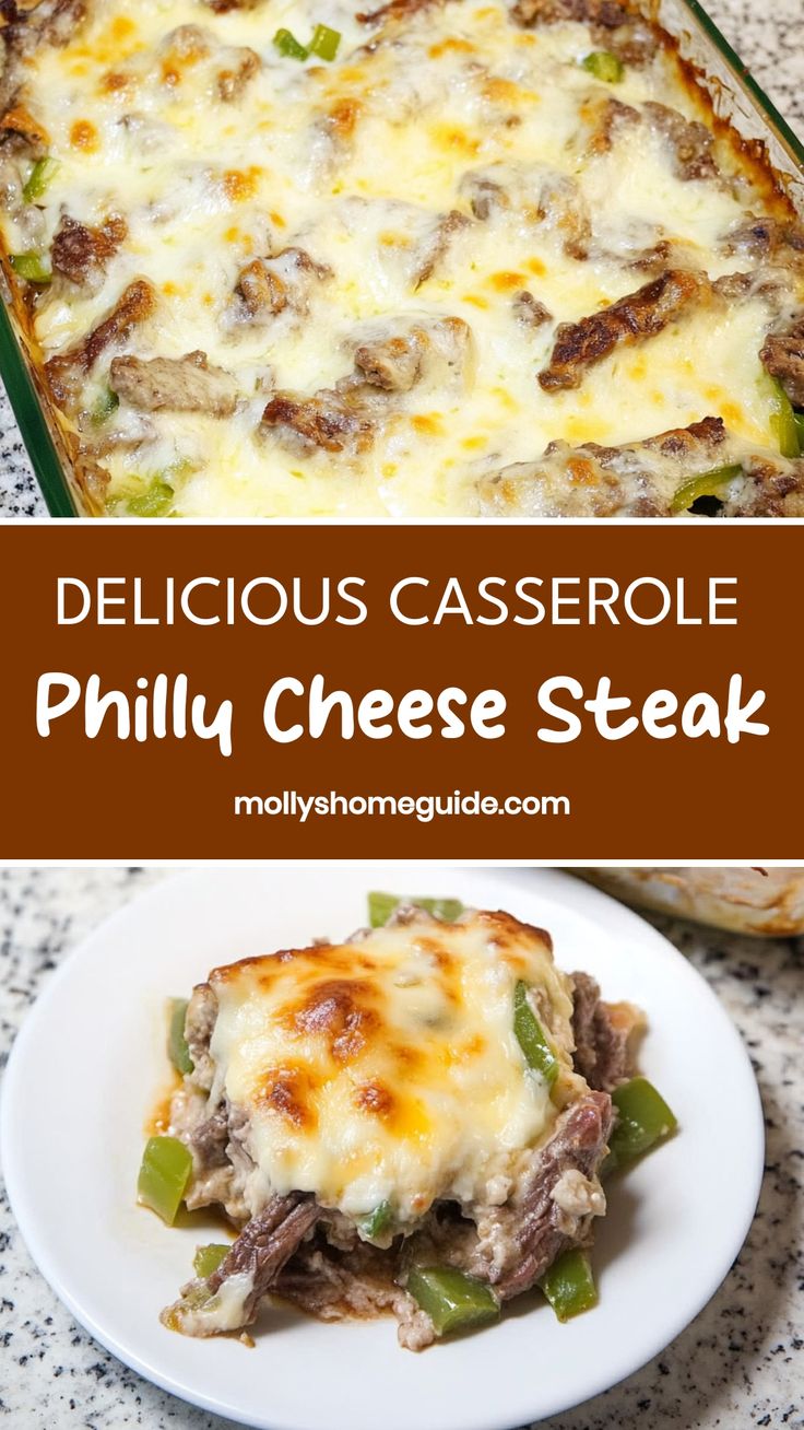 this delicious casserole is loaded with beef, green beans and cheese it's ready to be eaten