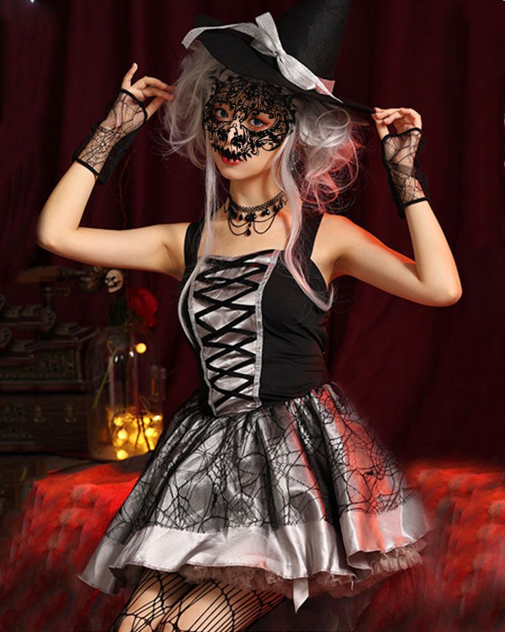 Details: Short dress with Halloween witchcraft cosplay design Dress Length: Short Sleeve Length: Sleeveless Materials: 95% Polyester + 5% Spandex Black Vampire Corset Dress For Halloween, Fitted Gothic Cosplay Costume, Sleeveless Cosplay Costume, Vampire Style Corset Dress For Halloween, Gothic Corset Dress For Halloween, Fitted Sleeveless Costumes For Cosplay Events, Fitted Sleeveless Costume For Cosplay Events, Witchy Corset Dress For Cosplay, Black Fantasy Halloween Dresses