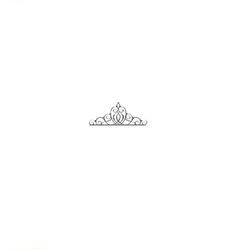 a drawing of a tiara on a white background