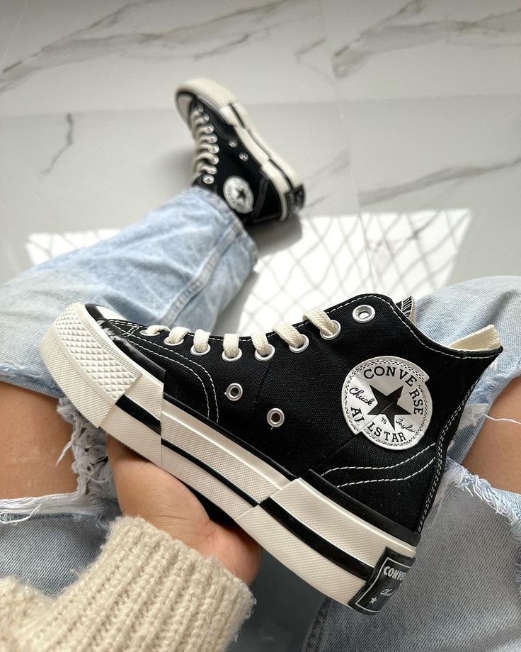 Cute Shoes Black, Tiktok Shoes, Converse Shoes Aesthetic, Converse Chuck 70 Plus, Chuck 70 Plus, Shoes Heels Prom, 2024 Shoes, Cute Converse Shoes, Shoes Popular