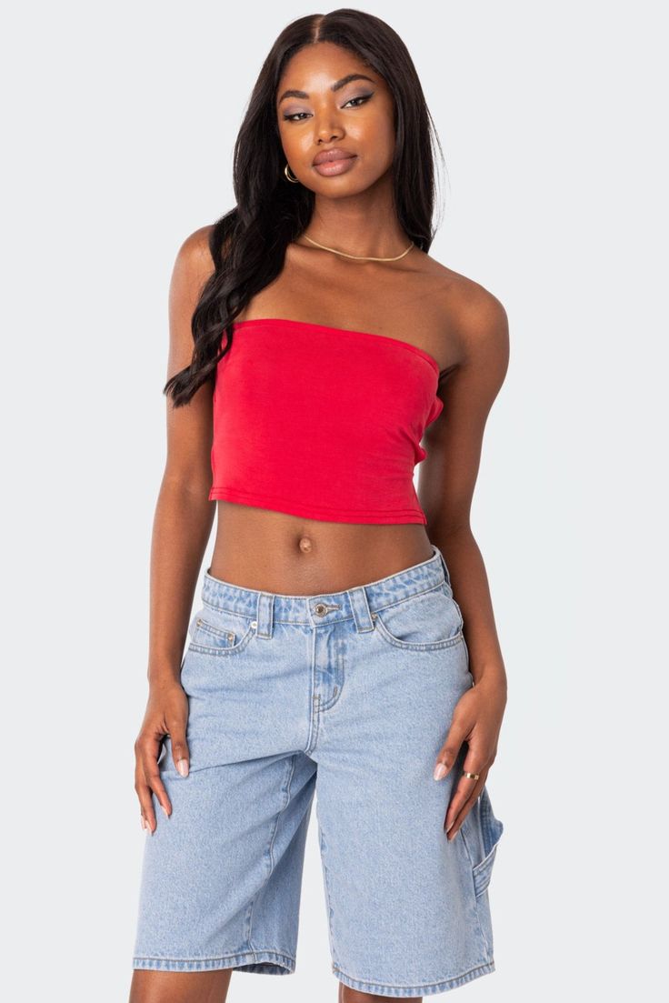 Tube top Adjustable straps open back Polyester, Rayon, Spandex Model wears size S Model height is 5'9 Item care: Wash with similar color Civilian Outfit, Hawaii Outfits, Swimwear Dress, Simple Trendy Outfits, S Models, Model Height, Tube Top, Tao, Set Dress