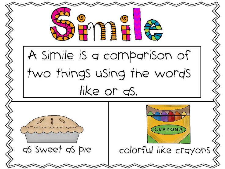 a poster that says smile and two things using the words like or as