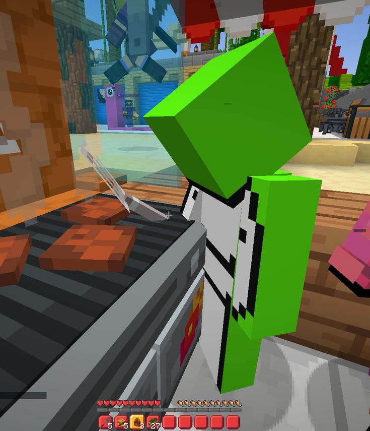 an animated image of a person in a minecraft environment