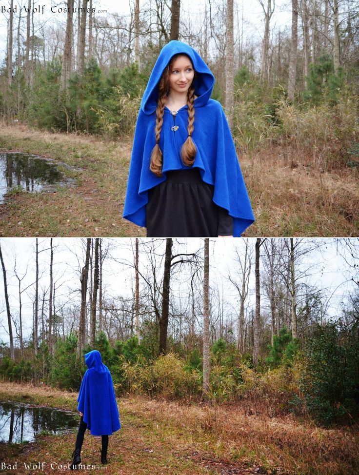 Please read the full description before ordering! Our series of fleece cloaks and jackets blur the line between fantasy and fashion, making them a great choice for both costumes and everyday attire! This cloak is made of lightweight, anti-pill fleece - comfortable for wear around town, at events, or exploring nature! Choose your own colors! Pictured in royal blue. The beautiful leaf clasps add an elegant woodland touch to this lovely cloak. We custom-make this cloak in your size, so send us your