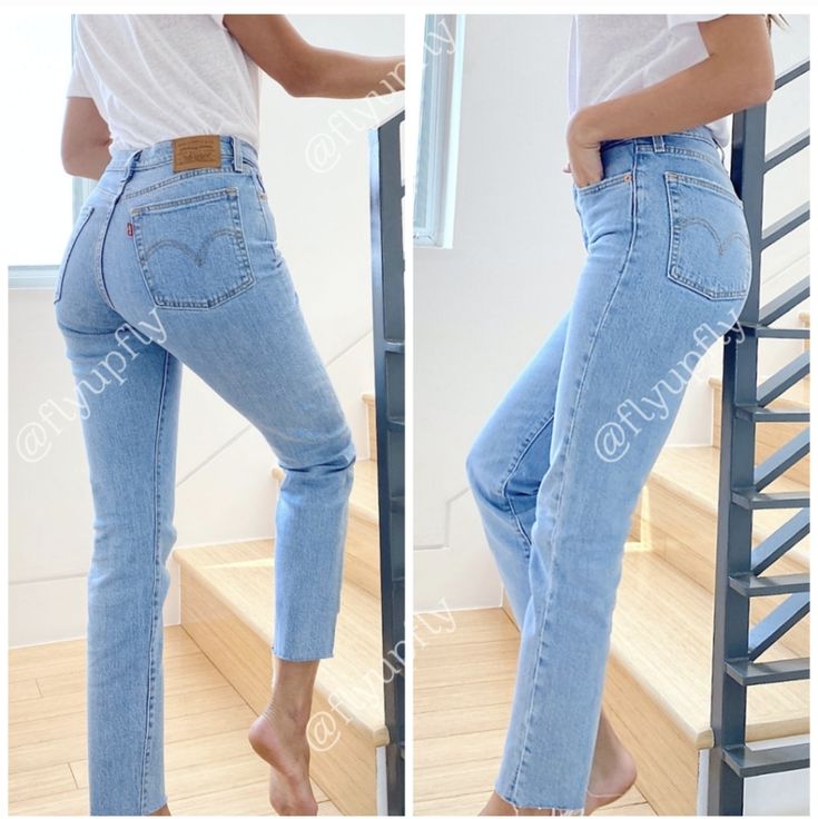 New With Tags Levi's Wedgie Premium Jeans Hug The Hips To Showcase Your Curves To Greatest Effect. High Rise Sits Above Waist. 99 % Cotton 1% Elastane Button Fly High Rise Inseam 28" Other Listings#Vintage#Light Wash# 501#Waisted# Blue# Anthropologie#Free People# Ribcage#Mile #Stone Wash# Straight# #Skinny#Wedge#Waist#Straight#Leg#Tapered#24#25#26#Medium#Full#Ankle#Lenght#Raw Hem#Blue#2024#Style # Aritzia# Revolve# Straight Jeans Outfit Fall, Levis Wedgie Straight Jeans Outfit, Best Jeans For Short Women, Levi Jeans Outfit, Summer Denim Outfits, Straight Jeans Outfit, Jeans Outfit Fall, 2024 Style, Spring Fashion Outfits