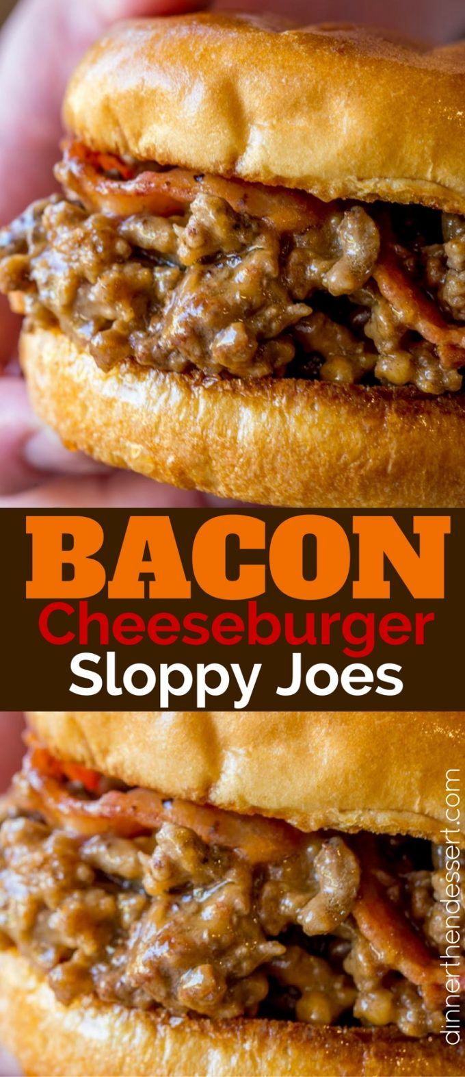 bacon cheeseburger sloppy joes are the best sandwich ever