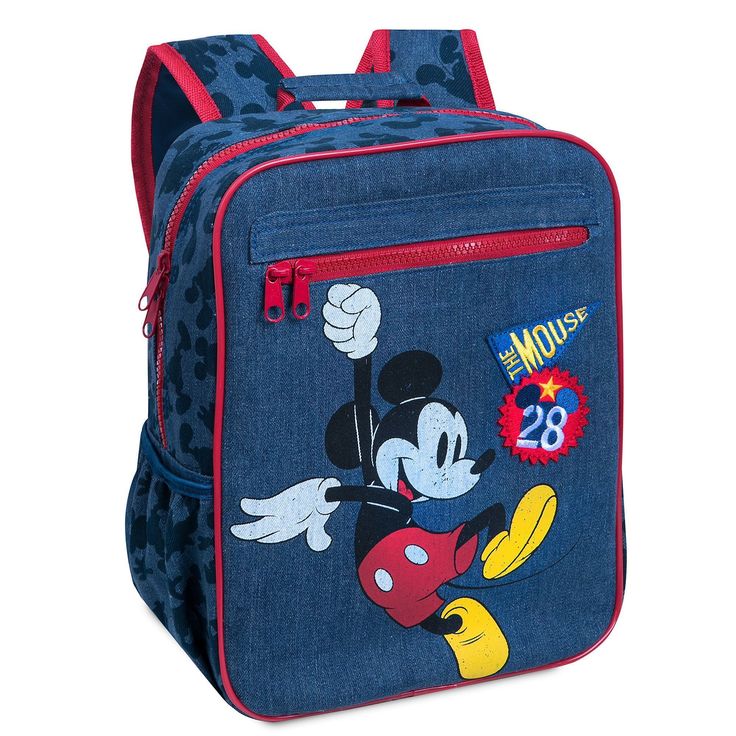 Disney Mickey Mouse Junior Denim Backpack - PitaPats.com Best Kids Backpacks, Girls Backpack Kids, Kids Backpack Boys, Mickey Mouse Toys, Patch Backpack, Mickey Mouse Backpack, Mickey Silhouette, Denim Backpack, Backpack Patches