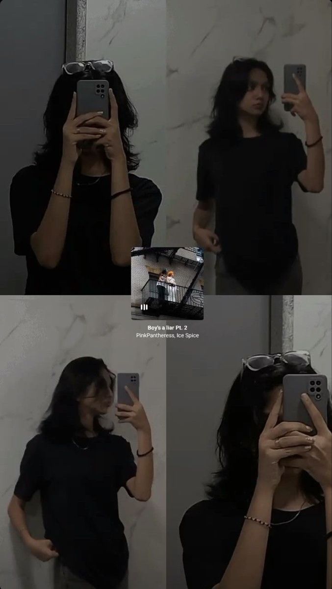 a woman taking a selfie in the mirror with her cell phone and wearing sunglasses