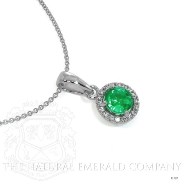 A vibrant Round Emerald measuring 5.00 x 5.00 x 3.20mm with minor clarity enhancement. It is encircled with VS2 White Diamonds that have no enhancement in an 18k White Gold setting. Luxury Emerald Necklace With Brilliant Cut, Luxury Round Brilliant Cut Emerald Necklace, Green Emerald Necklace With Brilliant Cut For Formal Occasions, Fine Jewelry Emerald Necklace With Brilliant Cut, Fine Jewelry Green Emerald Necklace With Brilliant Cut, Classic Emerald Necklace With Brilliant Cut Cubic Zirconia, Exquisite Green Emerald Necklace With Brilliant Cut, Formal Round Emerald Necklace Fine Jewelry, Formal Round Emerald Necklace