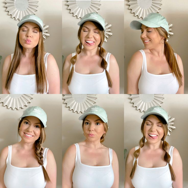 Ways To Wear Baseball Cap, Ways To Wear Your Hair With A Hat, Hair Styles For Baseball Caps, Cute Ways To Wear Baseball Cap, Wearing A Cap With Long Hair, Ways To Wear Hair With Baseball Cap, Hairstyles For Baseball Hats, Wearing A Baseball Hat Cute Ways To, Hair Styles With Baseball Cap Cute