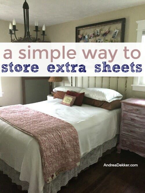 a simple way to store extra sheets