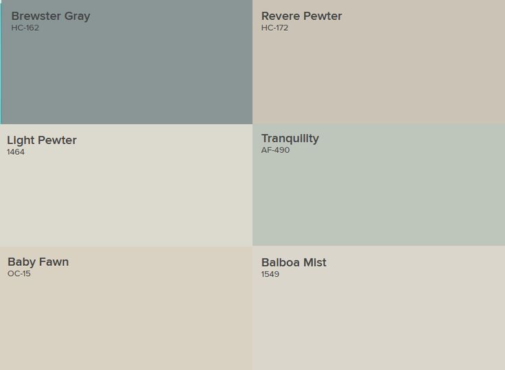 the different shades of paint that are available in this color scheme, including blue, gray, and white