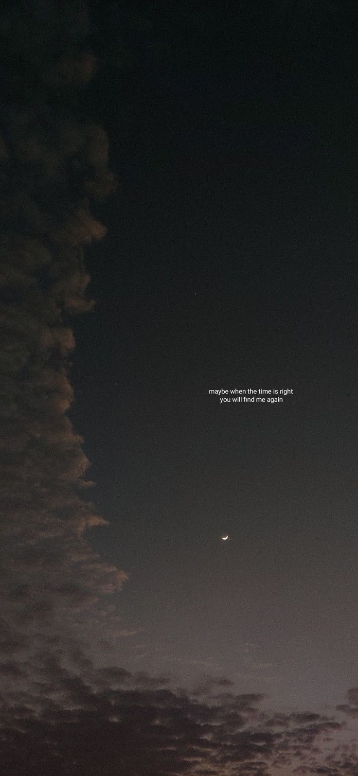 an airplane flying in the sky at night with a quote on it's side