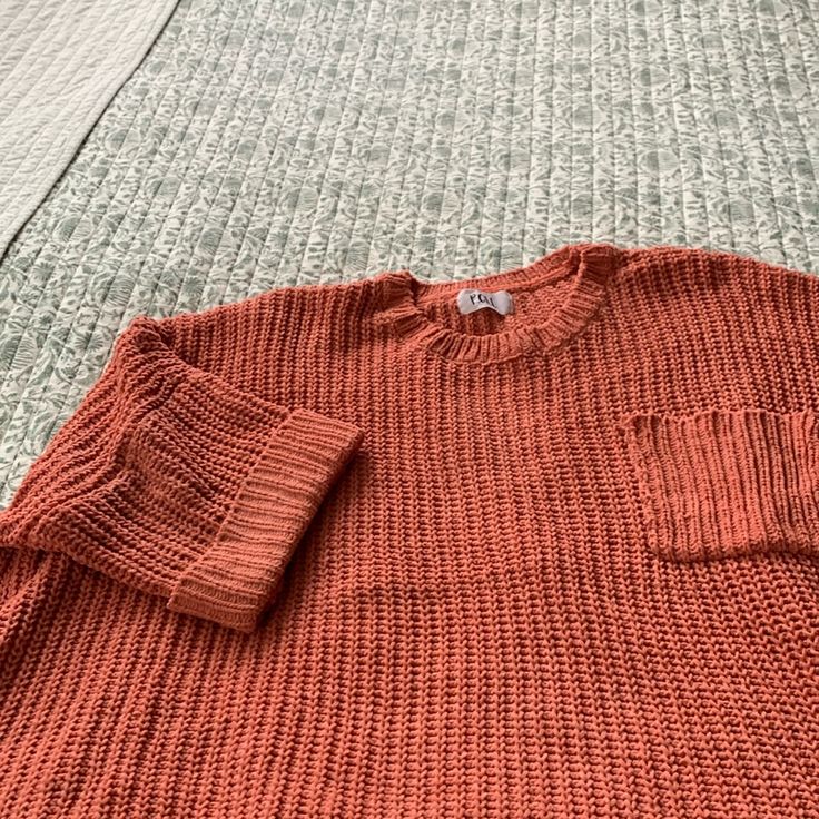 P Cill Orange, Super Soft Lightweight Sweater. 3/4 Sleeves. Boxy And Cute. New, Never Worn. Cotton Sweater With 3/4 Sleeve For Fall, Orange Long Sleeve Cotton Sweater, Casual Orange Tops With 3/4 Sleeves, Casual Orange Top With 3/4 Sleeves, Casual Orange 3/4 Sleeve Top, Burnt Orange Long Sleeve Top For Winter, Burnt Orange Long Sleeve Winter Top, Glam Slam, Petite Shorts