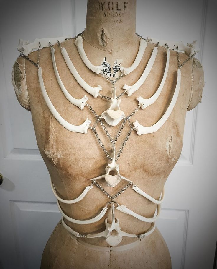 Bone Clothes Aesthetic, Bone And Crystal Jewelry, Bone Corset Diy, Diy Bone Jewelry, Bone Witch Costume, Bone Jewelry Aesthetic, Bone Crafts Diy, Bone Headpiece, Bone Jewelry Diy