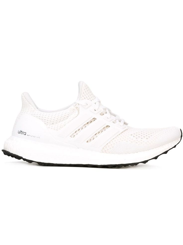 This pair of Adidas UltraBOOST sneakers are presented in a slick all-white colourway and feature the sportswear giant’s signature Primeknit upper, for an adaptive and comfortable fit. Set upon a ridged rubber outsole inbuilt with the brand’s boost™ cushioning technology, these UltraBOOST sneakers are finished with a FITCOUNTER moulded heel counter, logo branding at the tongue and outer wall, a signature three stripe detail to each side and TORSION® SYSTEM between the heel and forefoot. Although Construction Logo, Adidas Ultraboost, Adidas Ultra Boost, Ultra Boost, White Sneakers, Sneakers White, Cute Shoes, Adidas Sneakers, Rubber Sole