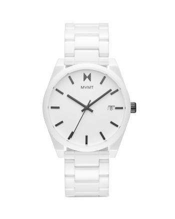 Mvmt Element Watch, 43mm Mvmt Watches Mens, Movado Mens Watches, Mvmt Watches, Classic Jewelry Pieces, Premium Watches, Ceramic Watch, White Watch, Modern Watches, White Bracelets