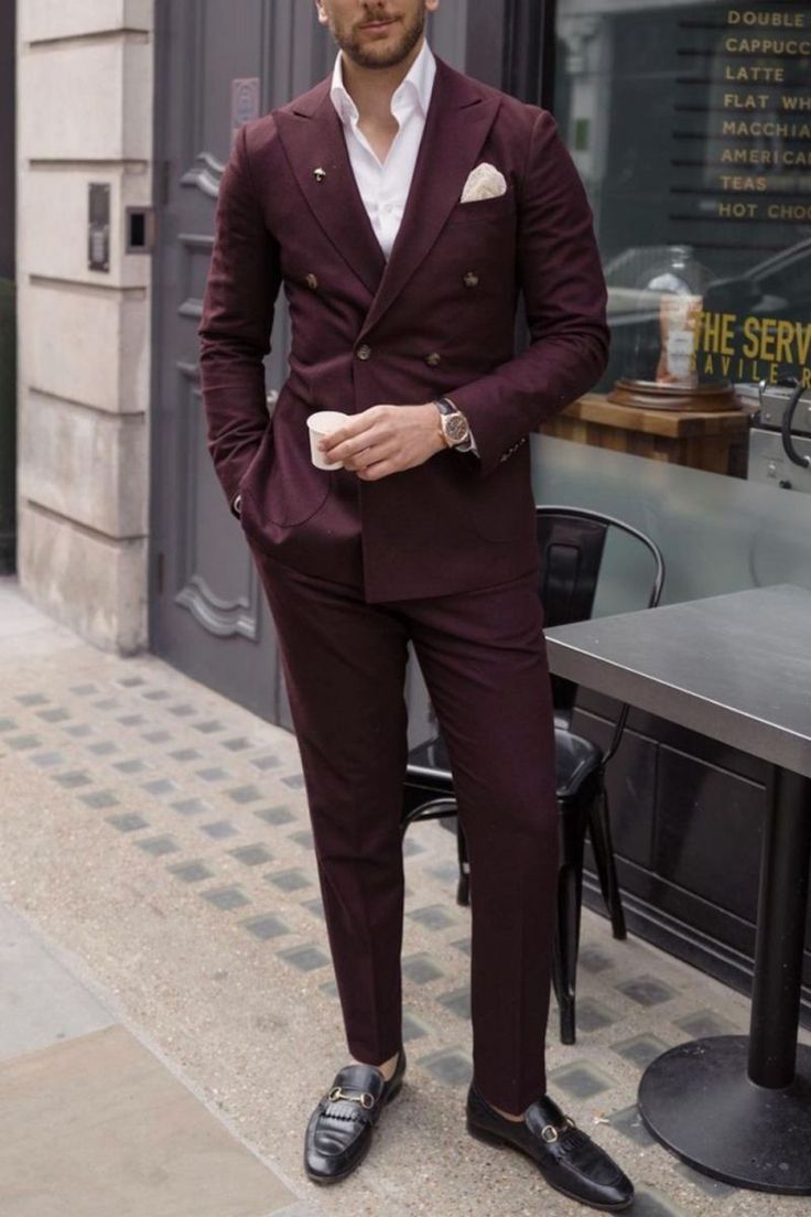 Maroon Wedding Suits Men, Dark Maroon Suit Men, Burgundy Suit For Men, Wine Red Suit Men Wedding, Suits Men Maroon, Maroon Double Breasted Suit, Maroon Coat Outfit Men, Burgundy Double Breasted Suit Men, Maroon Suit Men Wedding