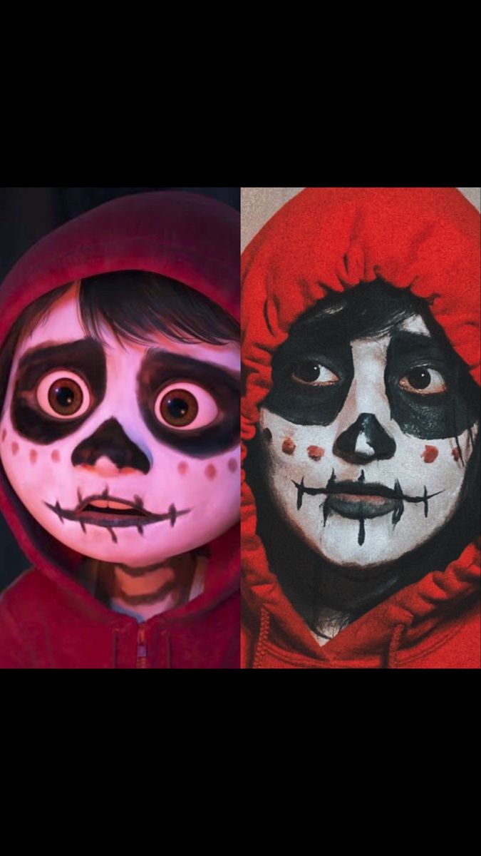 Cosplay of miguel from coco #coco #miguel #cosplay #dayofthedead #fashion #makeup Coco Miguel Makeup, Miguel Coco Makeup, Coco Makeup Halloween, Coco Face Paint, Coco Cosplay, Miguel From Coco, 2023 Halloween Costume Ideas, Sfx Halloween Makeup, Coco Costume