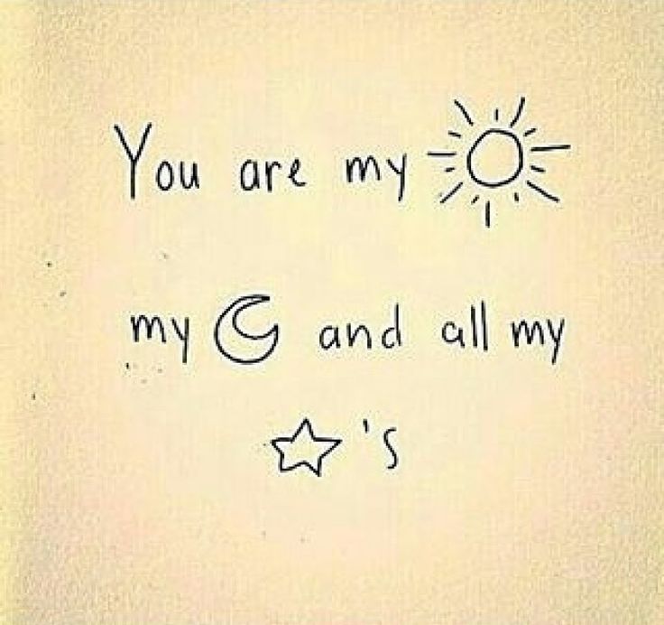 a handwritten note with the words you are my and all my stars